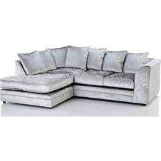 Silver Sofas Furniture 786 Bella Crushed Silver Sofa 212cm 3 Seater