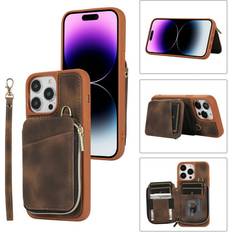 Apple iPhone 11 Pro Max Wallet Cases Dteck Magnetic Clasp Zipper Wallet Case for iPhone 11 Pro Max