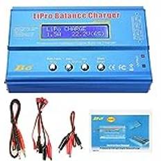 Tbest RC Balance Charger, LiPo batteriladdare Balans, LiPo professionell batteriladdare B6 80W digital LCD-balans laddare urladdning för LLiPo NiMH RC batteri 1#