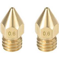 3D-Printers Uxcell 0.6mm 3D Printer Nozzle, Fit for MK8, for 1.75mm Filament Brass 2pcs