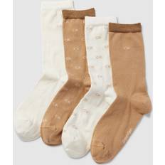 Calvin Klein Brown Socks Calvin Klein Pack Of 4 Socks - Camel/White
