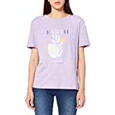 Earth Printed T-Shirt Largeight Purple