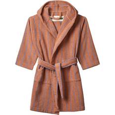 Bongusta Naram Kids Bathrobe Børnebadekåbe camel & ultramarine 11-13 år