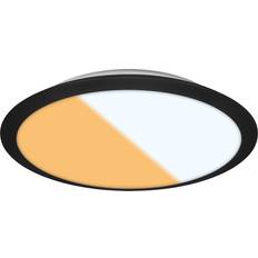 F - Trä Takplafonder Briloner LED-taklampa 3767015 CCT IP44 Svart Takplafond