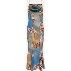 Balmain Long Dresses Balmain Printed silk maxi dress multicoloured