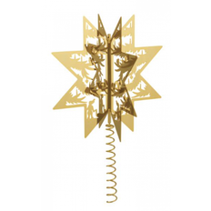H.C. Andersen Home Brugskunst H.C. Andersen Home Top star gold plated Juletræspynt 19cm