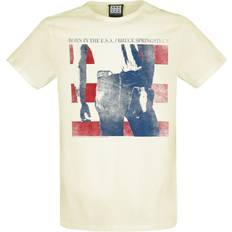 Amplified Herr T-shirts Amplified Bruce Springsteen T-shirt Amplified Collection Born In The USA för Herr vintage vit