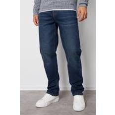 Fabric Trousers & Shorts Threadbare 'Canterbury' Straight Fit Jeans With Stretch Mid Blue 32L