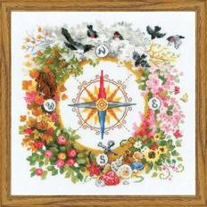 Wool Needlework Kits Riolis Compass Counted Cross-Stitch Kit