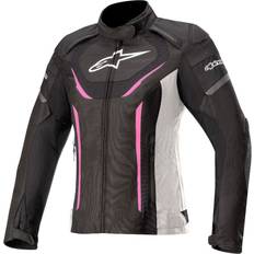 Motorcycle Equipment Alpinestars Stella T-Jaws V3 Jacket - Black/White/Fuchsia Woman