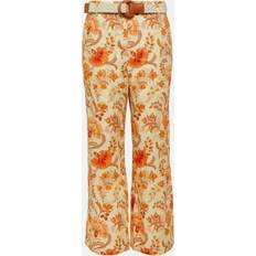 Zimmermann Kläder Zimmermann Junie cropped linen flared pants multicoloured