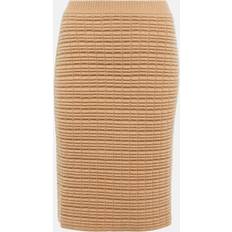 Kashmir Kjolar Khaite Nailah cashmere mini skirt beige