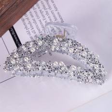Silver Hair Clips Shein Multi-Color Broken Crescent Moon Plate Hair Clip