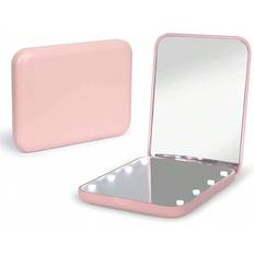 Pink Makeup Mirrors Shein Portable Led Lighted Magnifying Travel Mirror