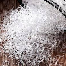 Shein 1000pcs/pack Disposable Elastic Hair Ties For Women, No-damage Ponytail Holders