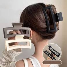 Shein 3pcs Square Shark Clip Hair Accessories Hair Claw For The Back Of Head Black Friday