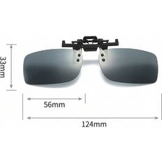 Shein 1pc Pc Polarized Clip-On Sunglasses For Driving, Flip-Up Aviator