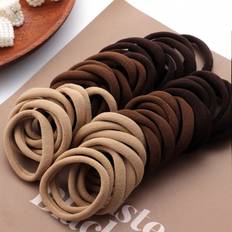 Shein 50pcs Minimalist Elastic Hair Ties/bands For Women, Suitable For Daily Use