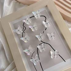 Shein 20pcs Transparent Shiny Butterfly Hair Clips