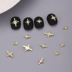 Nail Products Shein Black Friday 20pcs Alloy Rhinestone Stars Nail Art Stickers, Simple Star Shaped Decoration