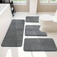 Bathroom Accessories Shein 1pc Cobblestone Embossed Bathroom Mat MemoryFoam Pad Washable Bath Rugs StoneTextured Rapid Water Absorbent. Thick Soft And Comforta