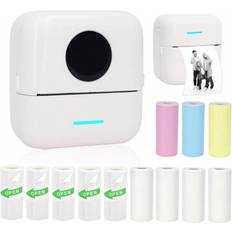 Shein Mini Portable Printer, Inkless Sticker Printer With 12 Rolls Paper, Mini