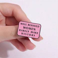 Shein 1pc Fashionable Metal Independent Women English Word Pin For Backpack, Clothes, Decorative Badges, Brooch