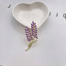 Purple Brooches Shein Purple Tassel Brooch Barley Flower Pin - For High-End