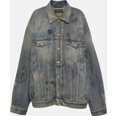 Balenciaga Unisex Oberbekleidung Balenciaga Embellished denim jacket blue