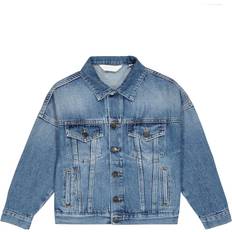 Palm Angels Logo-Print Denim Jacket - Blue