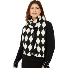 Fabric - Unisex Scarfs Yumi Diamond Scarf, Black/White