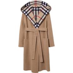 Checkered Coats Burberry Wool Wrap Coat