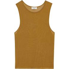 Damen - Gold Tanktops Saint Laurent Knitted Crop Top -