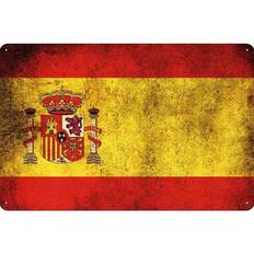 Blechschild 30 x 20 cm Flagge Spanien