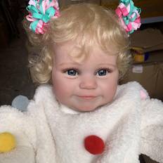BZDOLL Bebe Reborn Doll 3D-paint Skin with Vein, 60 CM Silicone Baby Toy For Girl Smiling Toddler Lifelike with Cloth Body