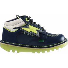 Kickers Hi Bolt Classic Lace-Up Blue Patent Leather Kids Boots 1_15786 UK