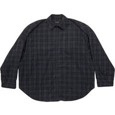 Unisex - XL Shirts Balenciaga Checked Cotton Shirt - Khaki