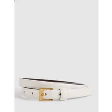 Reiss Tilbehør Reiss Holly Leather Skinny Belt - White