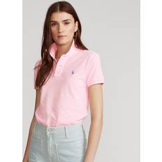 Ralph Lauren Women Polo Shirts Ralph Lauren Classic Fit Mesh Polo Shirt in Carmel Pink