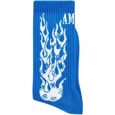 Amiri Underwear Amiri AMIRI Flames Logo Socks BLUE