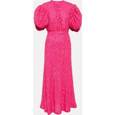 ROTATE Birger Christensen Sequined maxi dress pink