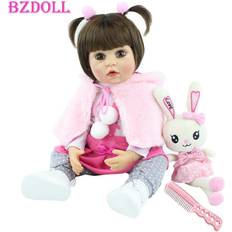 BZDOLL BZDOLL 55cm Full Silicone Girl Reborn Doll Lifelike Newborn Princess Toddler Alive Babies Bebe Kids Boneca Dress Up Toy
