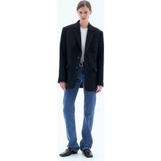 Recycled Fabric Blazers Filippa K Wool Blazer Coat Black