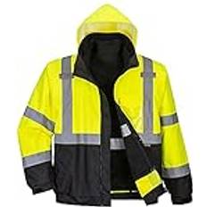 3XL Work Jackets Portwest Hi-Vis Premium 3in1 Bomber Jacket - Yellow/Black