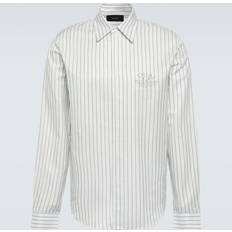 Amiri Shirts Amiri Cotton Pinstripe Poplin Shirt - White