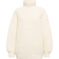 Chunky Stickad Turtleneck Tröja - Beige