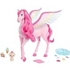 Barbie Ein Verborgener Zauber Pegasus Interaktives Spielzeug mit Lichtern und Geräuschen, 10 Zubehörteile, Regenbogenflügel, für Kinder ab 3 Jahren, HLC41