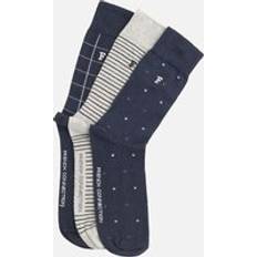 French Connection Socks French Connection Pack Waterfall Mens Socks in Navy/Sand Fabric 7-11