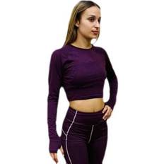 Umbro Women T-shirts Umbro Pro Training Cropped Long Sleeve Top Purple