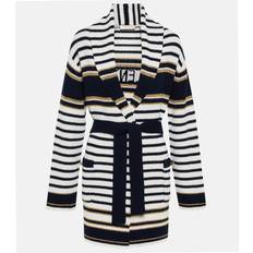Valentino Koftor Valentino Striped Virgin Wool Cardigan - Multicoloured